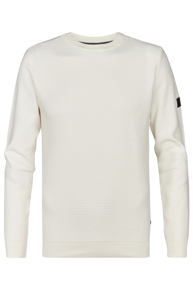 GESTRUCTUREERDE TRUI MET RONDE HALS M 3050 KWR213 0112 Seashell